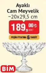 GLASS İN LOVE AYAKLI CAM MEYVELİK ~20X29,5 CM